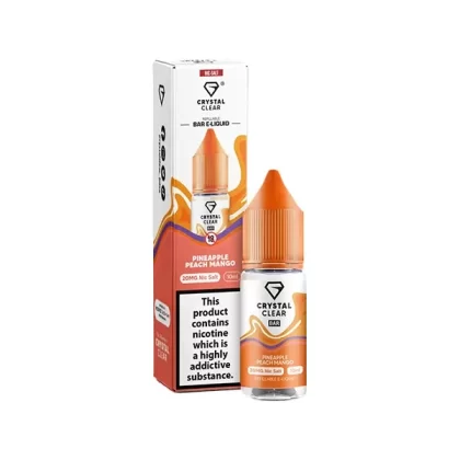 Crystal Clear Bar Salt Pineapple Peach Mango E Liquid 10ml - Nicotine Strength#20mg>10mg (42433C) (42433C)