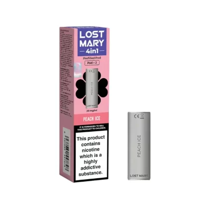Lost Mary 4in1 Peach Ice Pods (2 Pack) - Nicotine Strength#20mg