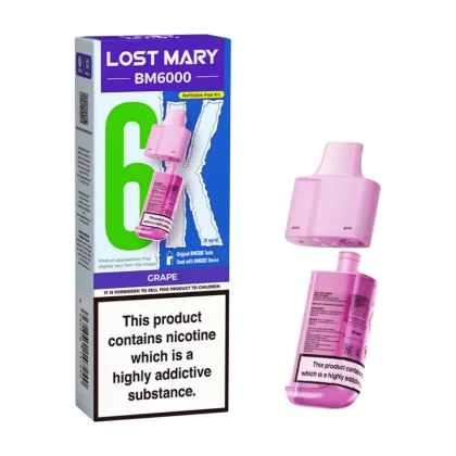Grape Lost Mary BM6000 Refill Pack - 20mg - Vape Product