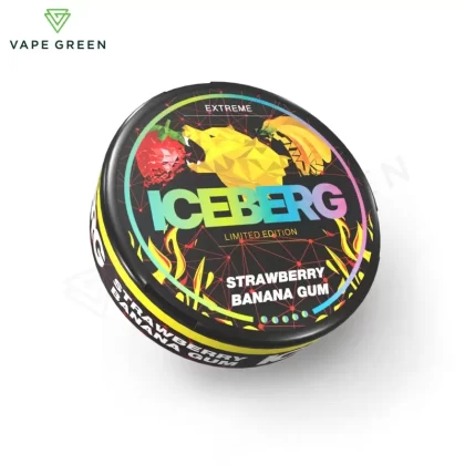 Strawberry Banana Gum Nicotine Pouches by Iceberg - Eliquidsupply