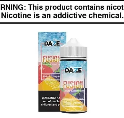 STRAWBERRY BLACKBERRY LEMON ICED BY 7 DAZE FUSION 100ML - Vapejuice