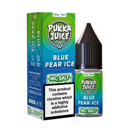 Pukka Juice Nic Salt E-Liquid Blue Pear Ice - Nicotine Strength#10mg>20mg