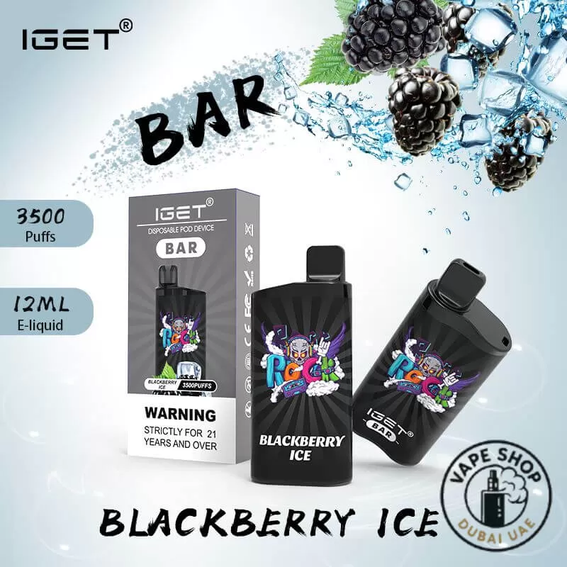 IGET Bar 3500 Puffs 50MG Nicotine Disposable Vape In Dubai - Blackberry Ice, Blackberry Pomegranate Cherry Ice (026E64) - Image 2