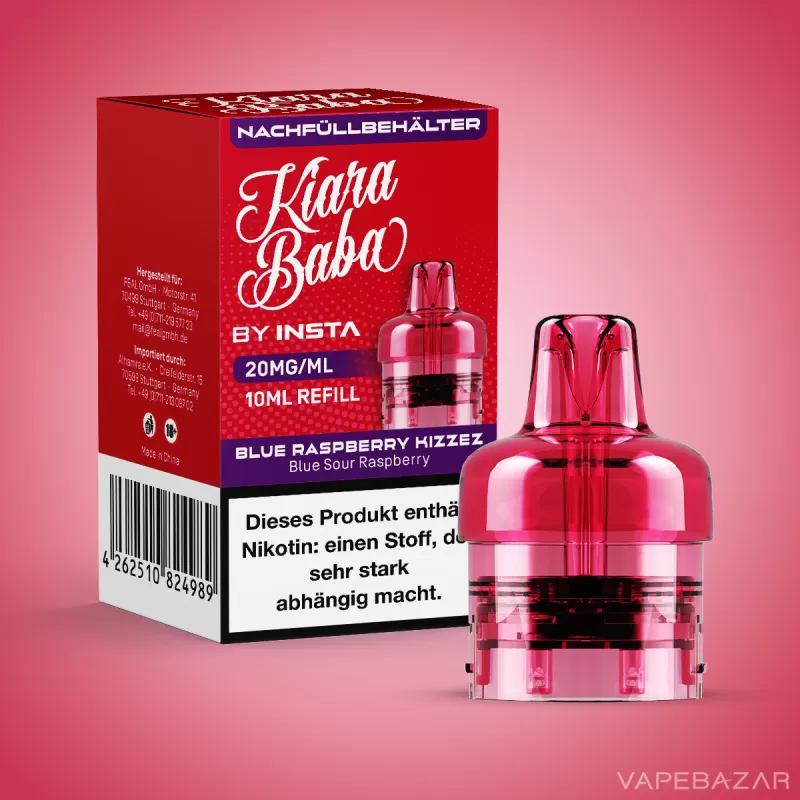 Kiara Baba Vape Pod – Blue Raspberry Kizzez - Blaubeere / Himbeere - Image 2