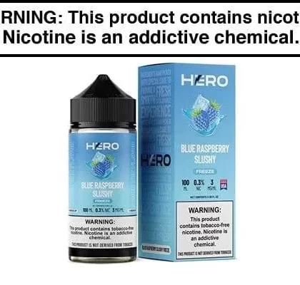 BLUE RASPBERRY SLUSHY FREEZE BY HERO 100ML - Vape Product, Vape Product