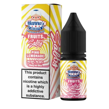 Nanna's Secrets Pink Lemonade Nic Salt E-Liquid 10mls