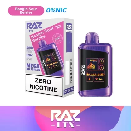 Bangin Sour Berries – RAZ LTX 25000 Zero Nicotine