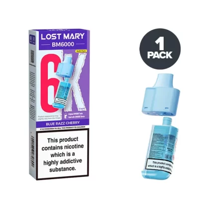 Blue Razz Cherry Lost Mary BM6000 Refill Pack - Ukecigstore