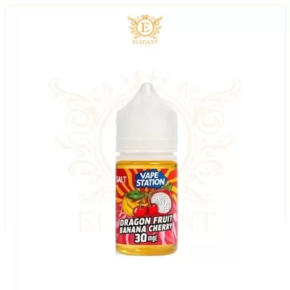 VAPE STATION DRAGON FRUIT BANANA CHERRY SUPER ICE SALT ELIQUID - Elegantvapestore