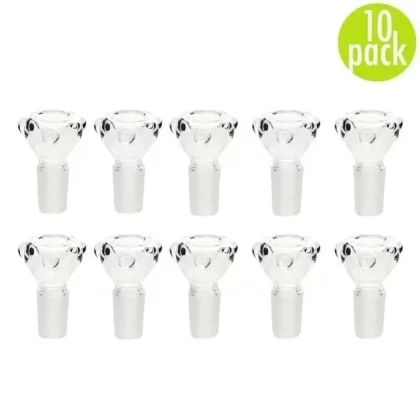 Bowl | Clear Bowl | 19mm – Clear – 10 Count - Vape Store