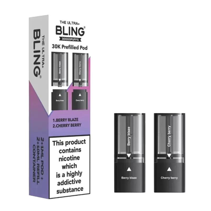 The Crystal Bling Ultra Plus 30K Prefilled Pods - Blueberry Raspberry - Image 2