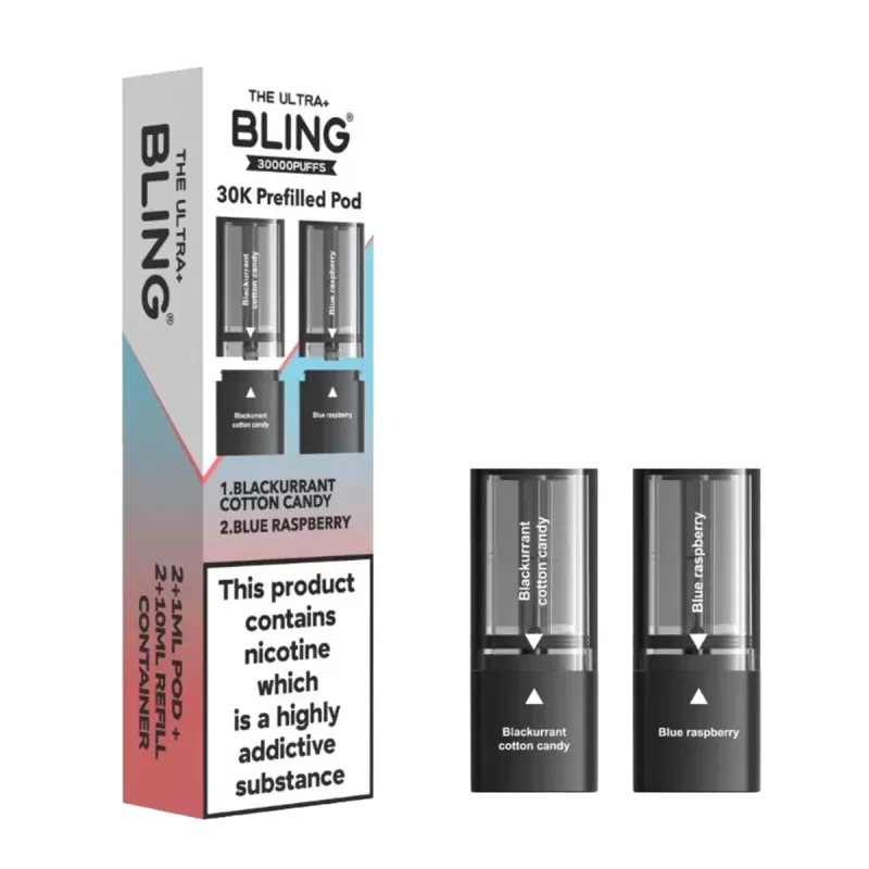 The Crystal Bling Ultra Plus 30K Prefilled Pods - Blueberry Raspberry - Image 3
