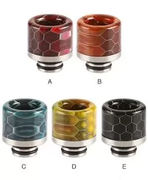 Resin & Stainless Steel 510 Straight Snakeskin Drip Tip