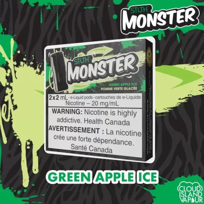 STLTH Monster Pod Pack – Green Apple Ice