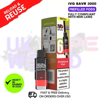 Strawberry Kiwi IVG 3K Replacement Pod