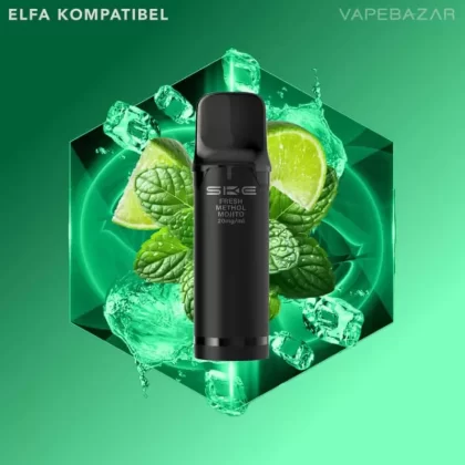 SKE Crystal 800 Pro Pods – Fresh Menthol Mojito (2er Pack) - SKE Crystal / Glycerin / Propylenglykol / Aromastoffe / Nikotin / ca. 1600 insgesamt