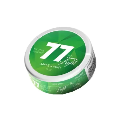 77 Slim Apple & Mint Nicotine Pouches - Strength#20mg>8mg (E1E2F2) (E1E2F2)