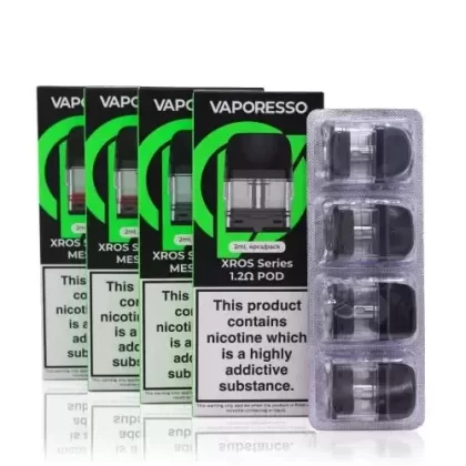 VAPORESSO XROS REPLACEMENT PODS – 4 PACK – 0.6 / 0.8 / 1.0 / 1.2 OHM