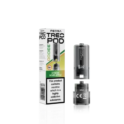 Feoba Treo 33000 Prefilled Pod Xtreme Sour Apple - Nicotine Strength#20mg (D5081B)
