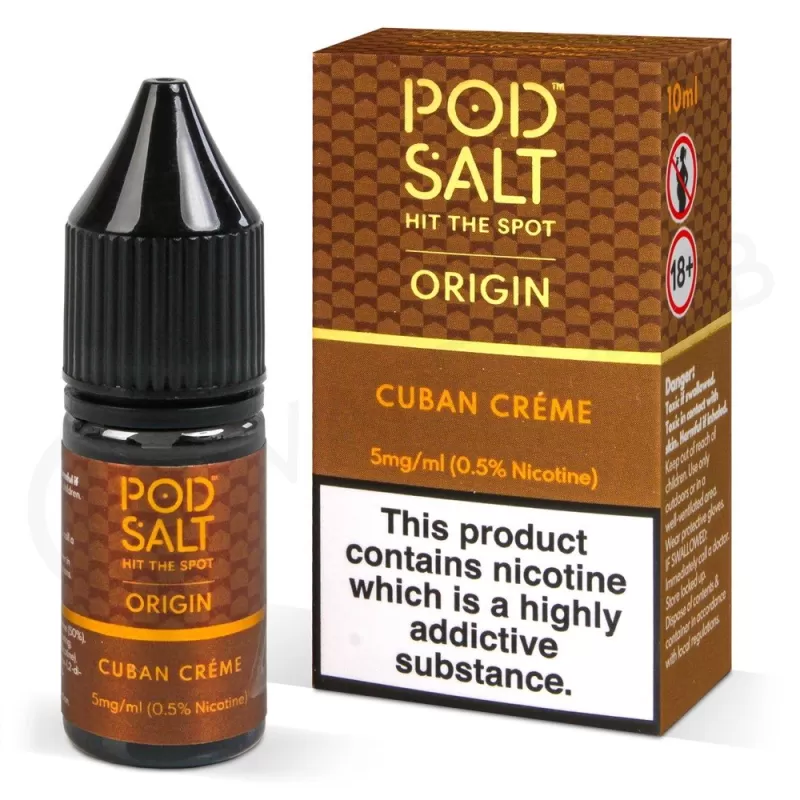 POD SALT Origin Salt Nic 20mg E-Liquid Vape in Dubai - CUBAN CREME, LIQUORICE TOBACCO - Image 2