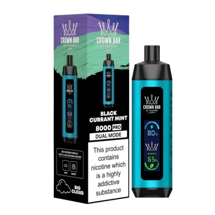 Al Fakher Crown Bar Blackcurrant Mint Ice 8000 Puffs 5Mg