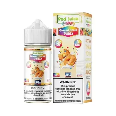 Glazed Dount Peblz by Pod Juice Series E-Liquid 100mL (Freebase)