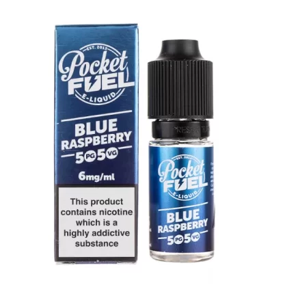 Blue Raspberry 50-50 E-Liquid by Pocket Fuel - 12mg