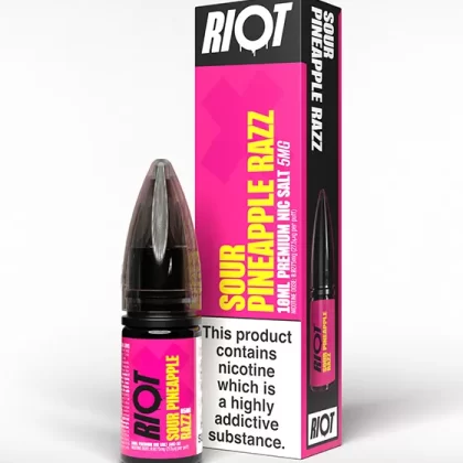 Sour Pineapple Razz Nic Salt E-Liquid - Riot X