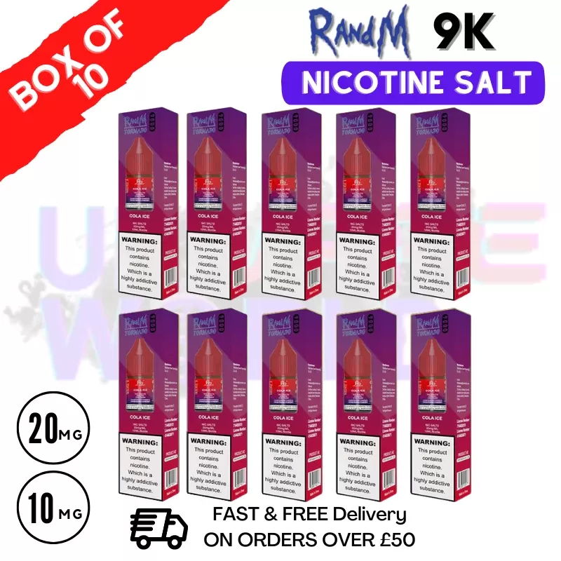 Cola Ice RandM 9000 Tornado Nic Salt Pack / Box of 10 – £16.99