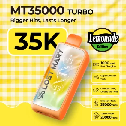 Made in Indonesia | Lost Mary MT35K "Lemonade Edition" Disposable Device - 35,000 Puffs - Half & Half