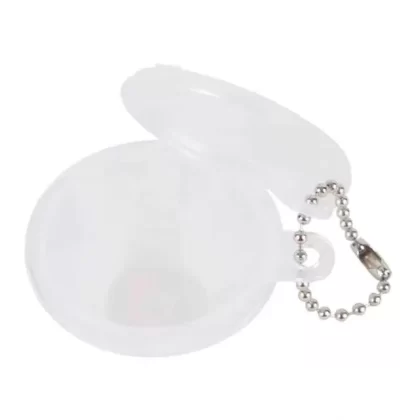 RYOT Small Keeper Keychain Storage Container - Color#Black>Clear (5EF7F0)