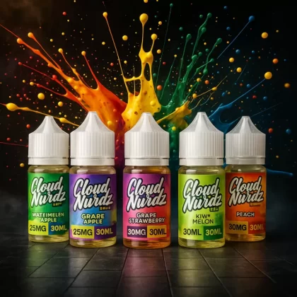 Cloud Nurdz TFN Salt Premium E-Liquid 30ml - ICED Kiwi Melon / 25mg - Skullvaping