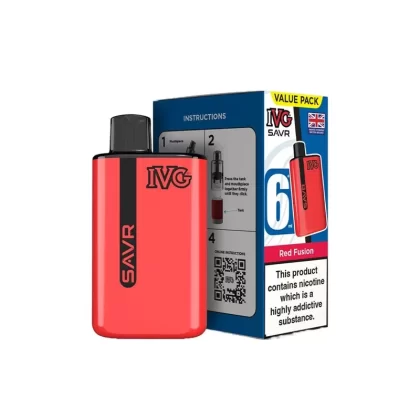 IVG SAVR Red Fusion Vape Kit - Strength#20mg (B0AA58)