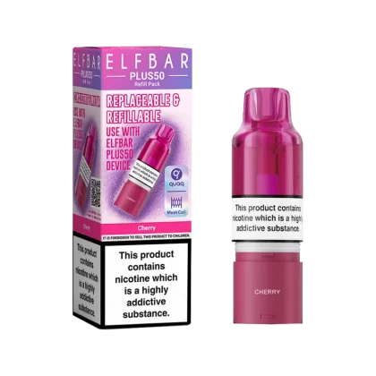Cherry ElfBar Plus 50 Refill Pack - Vapeshop Co