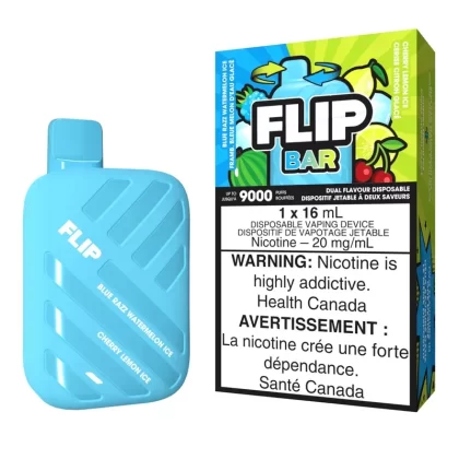 Flip Bar Disposable – Blue Razz Watermelon Ice & Cherry Lemon Ice