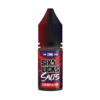 SIX LICKS CHERRY ON TOP 10ML NIC SALT E-LIQUID - Strength#10MG>20MG