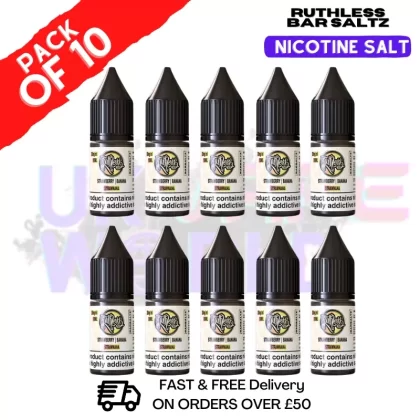 Strawmelon On Ice Ruthless Nic Salt Eliquid Box Of 10