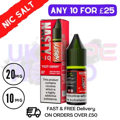 NastyLiq ‘Fizzy Cherry’ Nic Salt By Nasty Eliquids
