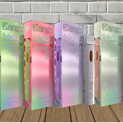 Carats Baller Blend Disposable 3.5g - strain#Platinum Runtz (Indica) DISPOSABLE>Watermelon Diesel (Sativa) DISPOSABLE - OUT OF STOCK>Maybach Mints (Indica) DISPOSABLE>Bubblegum Haze (Sativa) (FED51F)