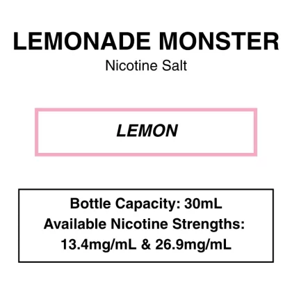 Lemonade Monster – Lemon – Nic Salt – 30mL