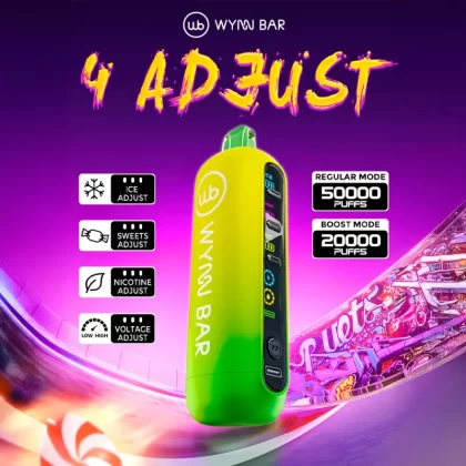 Wynn Bar "4 ADJUST" 50K Disposable Device - 50000 Puffs - Sakura Grape