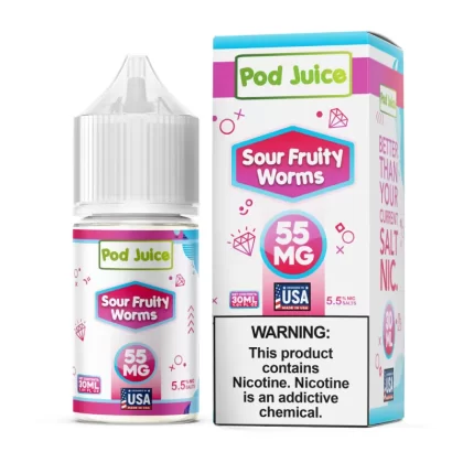 Pod Juice - Sour Fruity Worms - 30ML E-Liquid - 55MG
