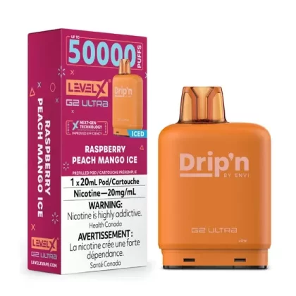 Level X Drip’n G2 Ultra – Raspberry Peach Mango Ice