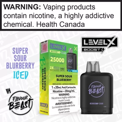 Super Sour Blueberry Iced LEVEL X BOOST POD