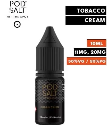 Cuban Creme Nic Salt E Liquid by Pod Salt Core