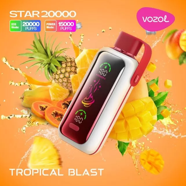 Vozol Star Rechargeable Disposable Vape (20,000 Puffs) - Perfume Lemon / 50 mg - Image 3