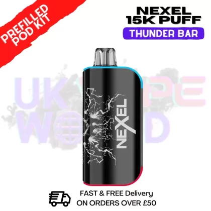 Blue Sour Raspberry Nexel 15K Thunder Prefilled Pod Kit