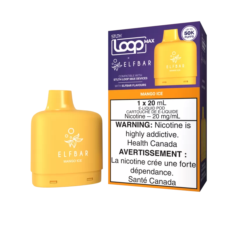 STLTH LOOP MAX X ELFBAR Pod Pack - Mango Ice - 20 mg/mL (wholeseller) - Excise ON, 20 mg/mL - ON (37148B)