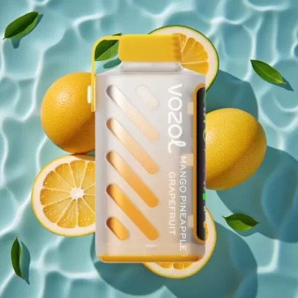 VOZOL Gear Power 20000 Puffs Disposable Vape – Mango Pineapple Grapefruit, S.i.L.C. Tech, Dual Mesh Coil, 20mL, 5% Nicotine, Full Screen Display - Bangvapeaustralia