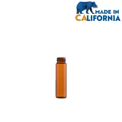 American Glass Vial | Oil Vial 15/425 Thread | 60mm – Amber – 371 Count